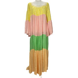 Lisa Marie Fernandez £650 Pastel Weave Tiered Maxi Dress XS/S