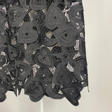 Brøgger Black Applique Lace Midi Skirt XS