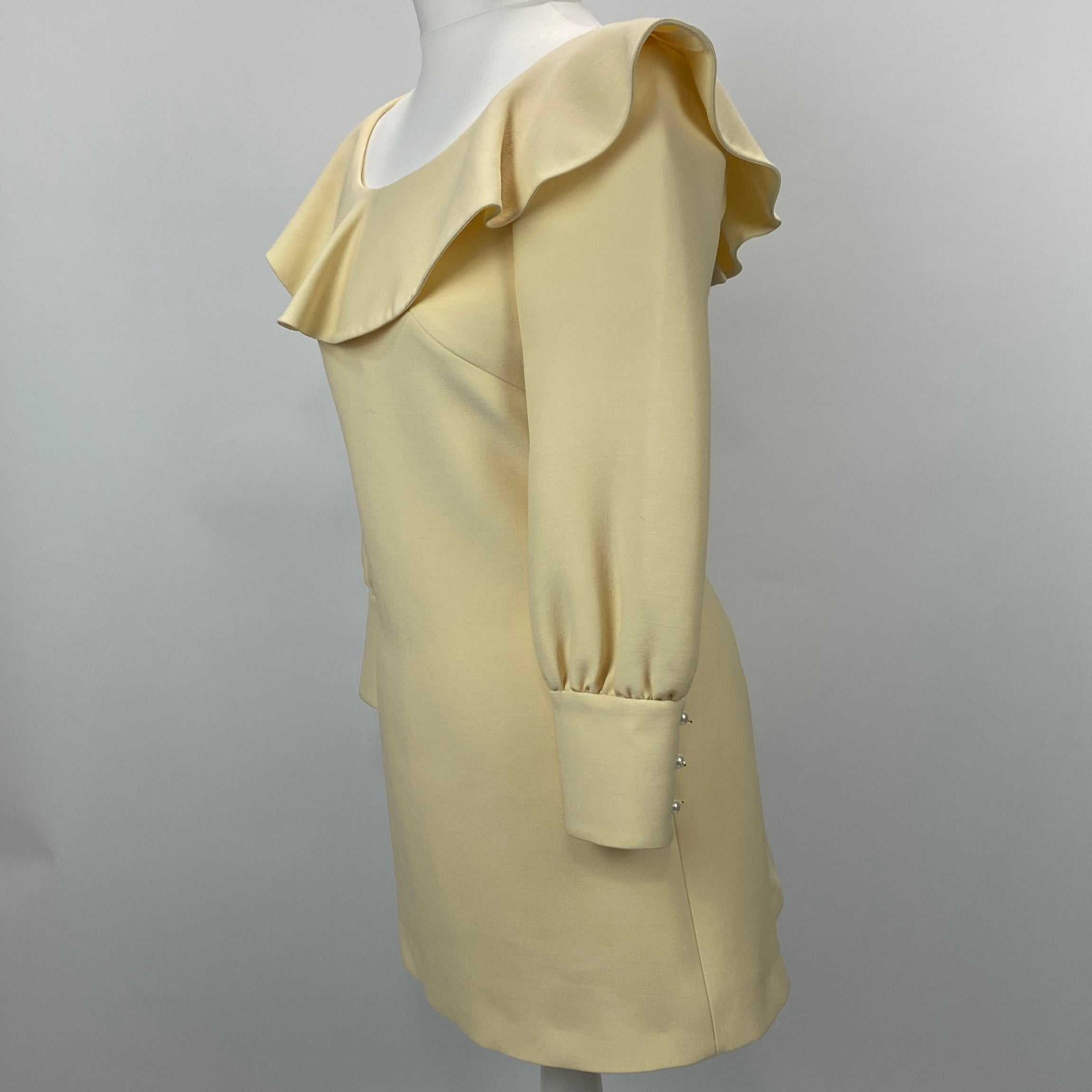 Miu Miu £2300 Vanilla Silk & Wool Mini Dress XS