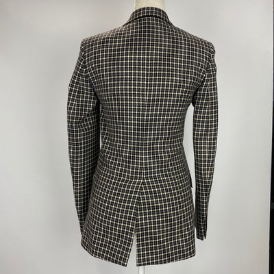 Celine Phoebe Philo New Grey Check Wool Classic Blazer XS