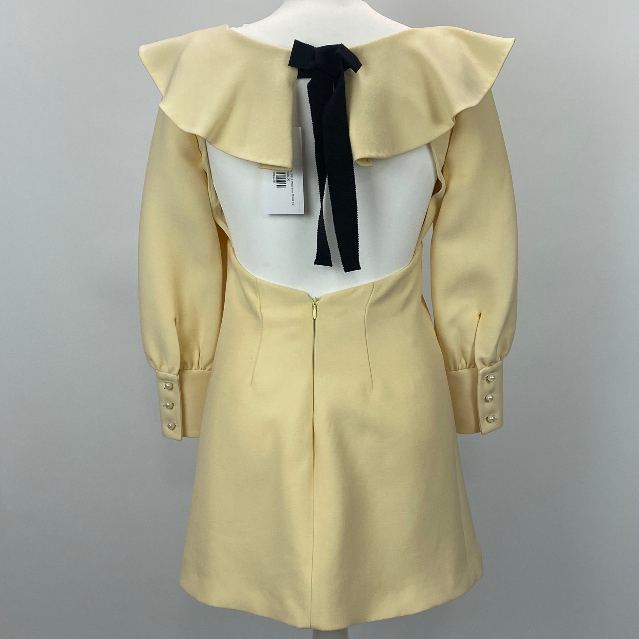 Miu Miu £2300 Vanilla Silk & Wool Mini Dress XS