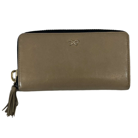 Anya Hindmarch Vanilla Leather Large Zippered Wallet