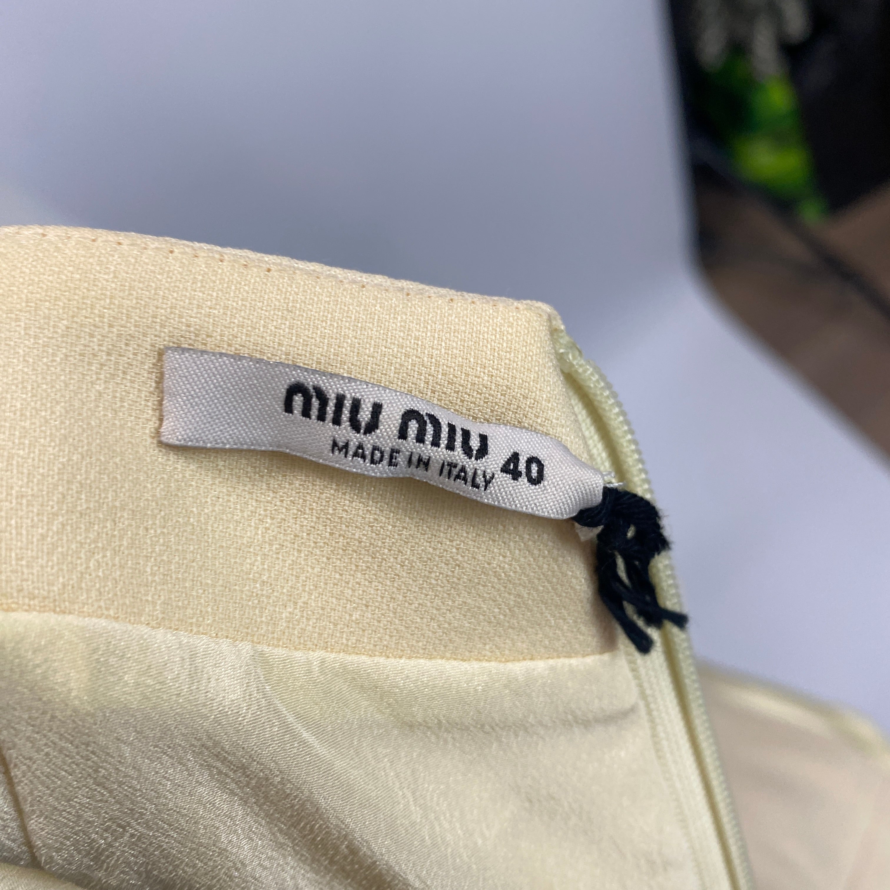 Miu Miu £2300 Vanilla Silk & Wool Mini Dress XS