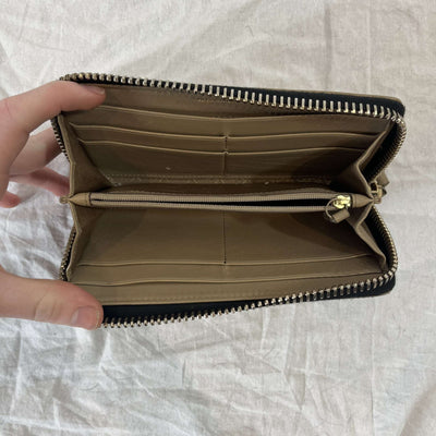 Anya Hindmarch Vanilla Leather Large Zippered Wallet