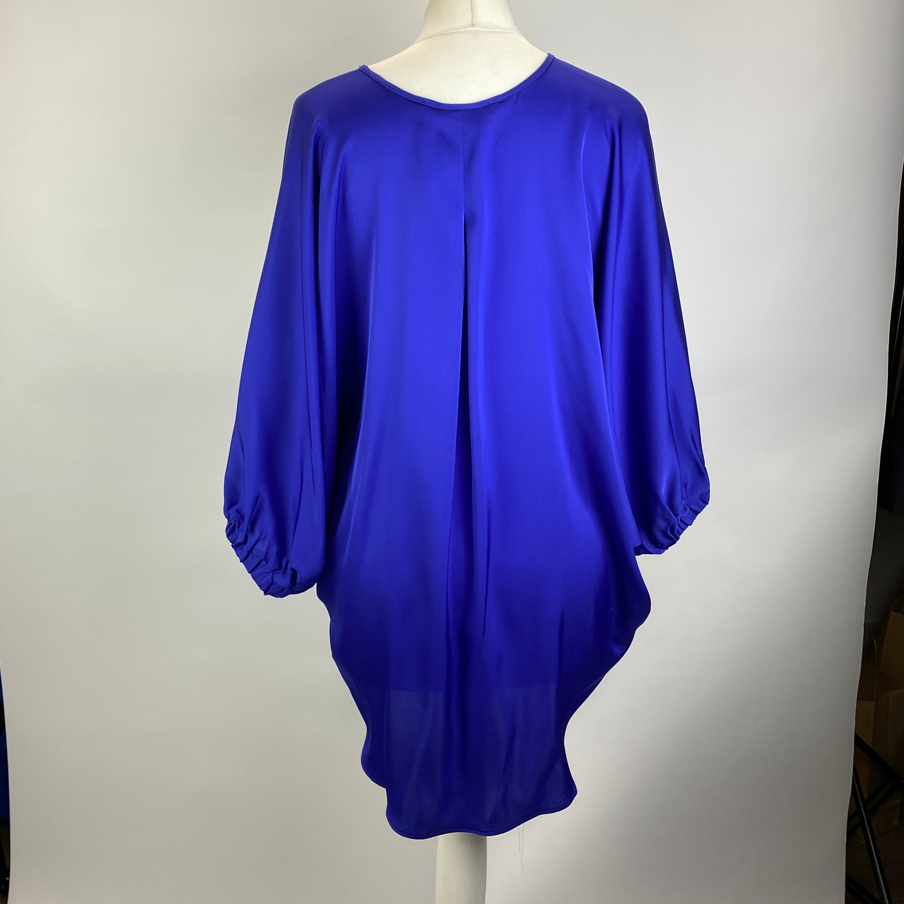Silk95Five £300 Cobalt Stretch Silk Austin Top S/M/L/XL