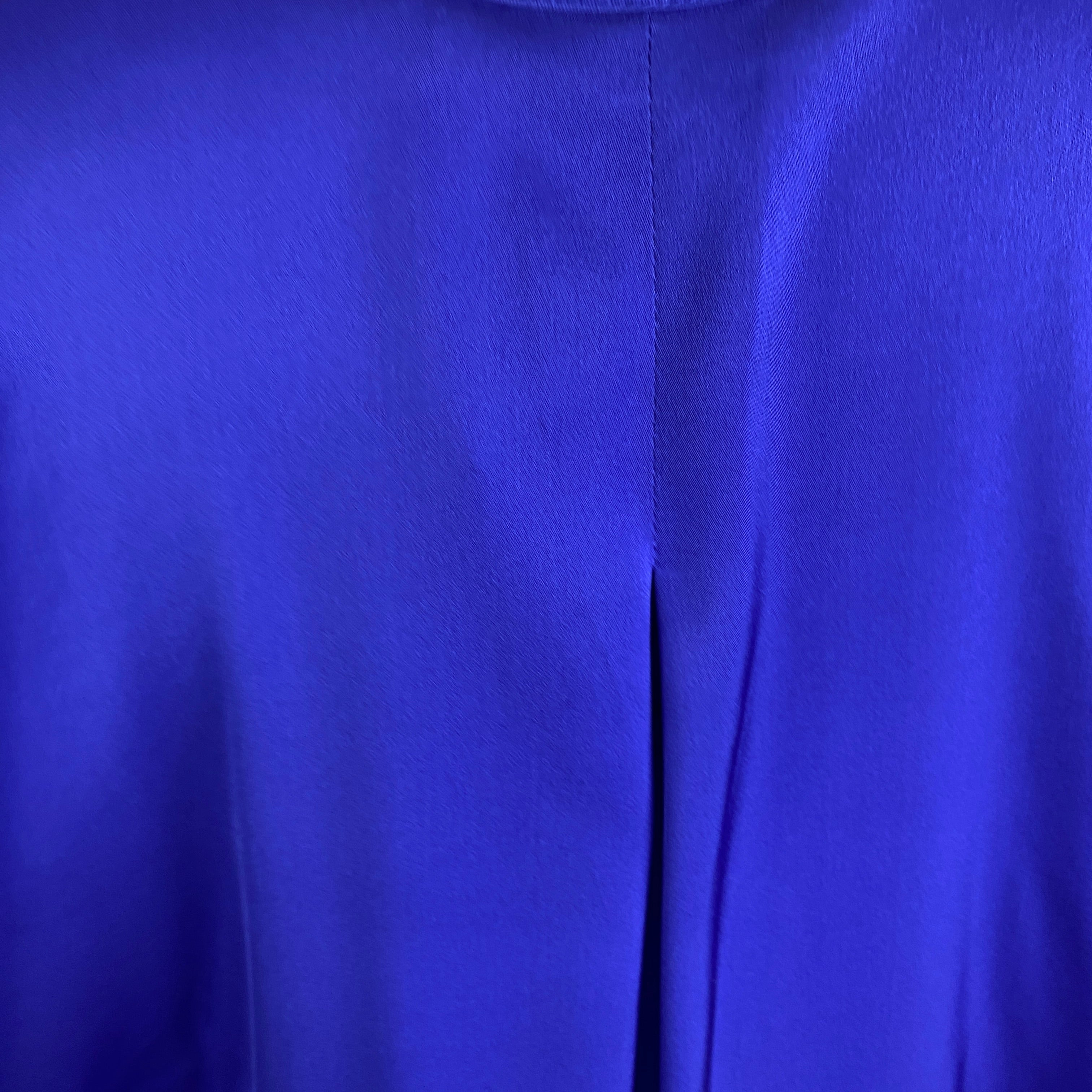 Silk95Five £300 Cobalt Stretch Silk Austin Top S/M/L/XL