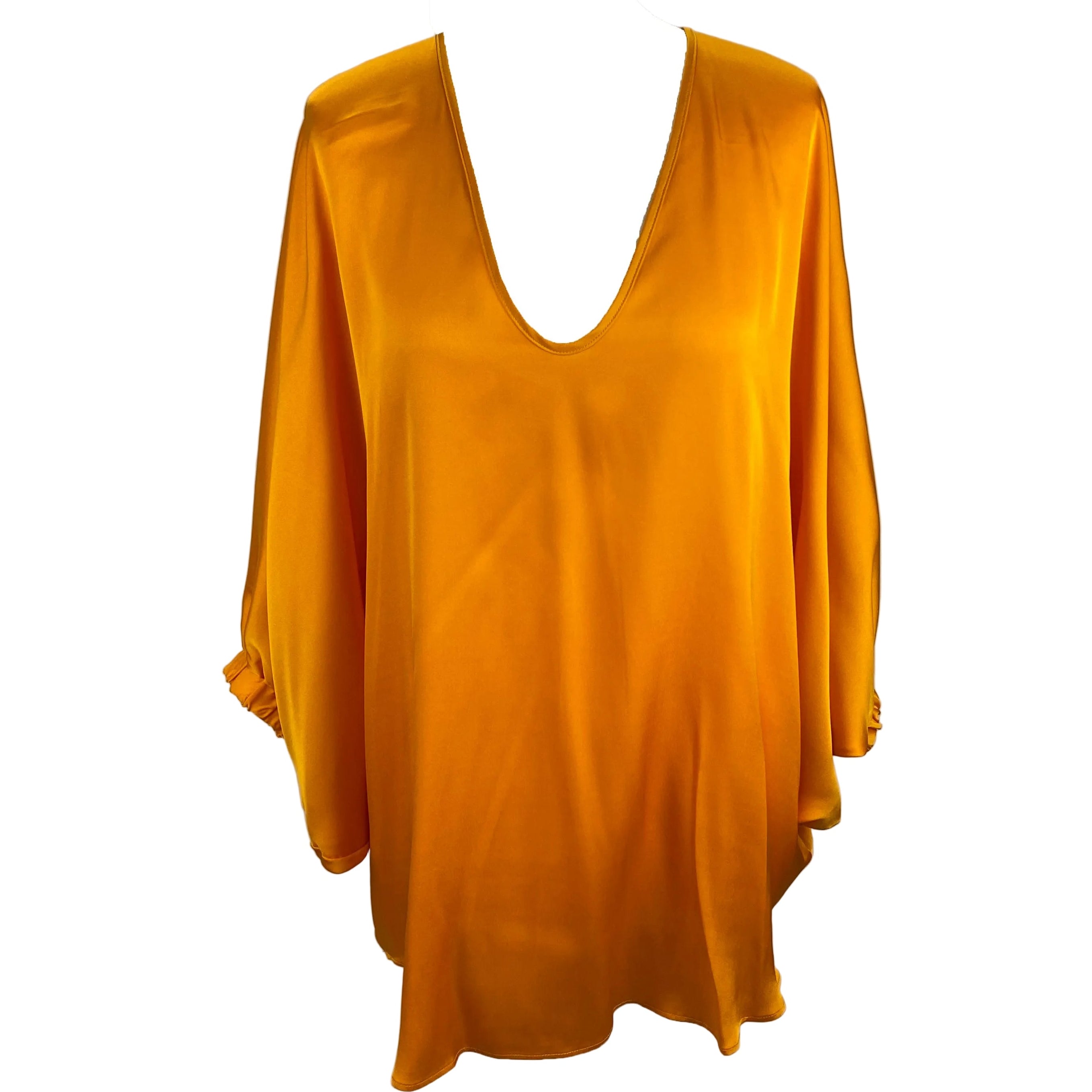 Silk95Five £300 Goldenrod Silk Austin Black Top S/M/L/XL