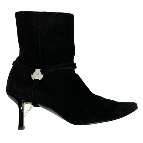 Mid heel store suede ankle boots