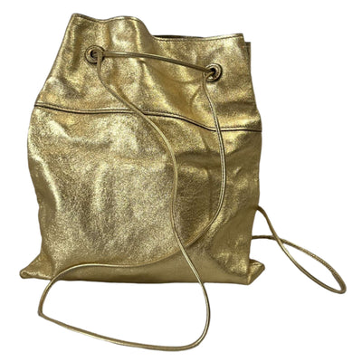 Prada Gold Leather Backpack/Crossbody Bag