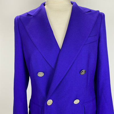 Ralph Lauren Purple Label £2740 Violet Cashmere Camden Blazer XS