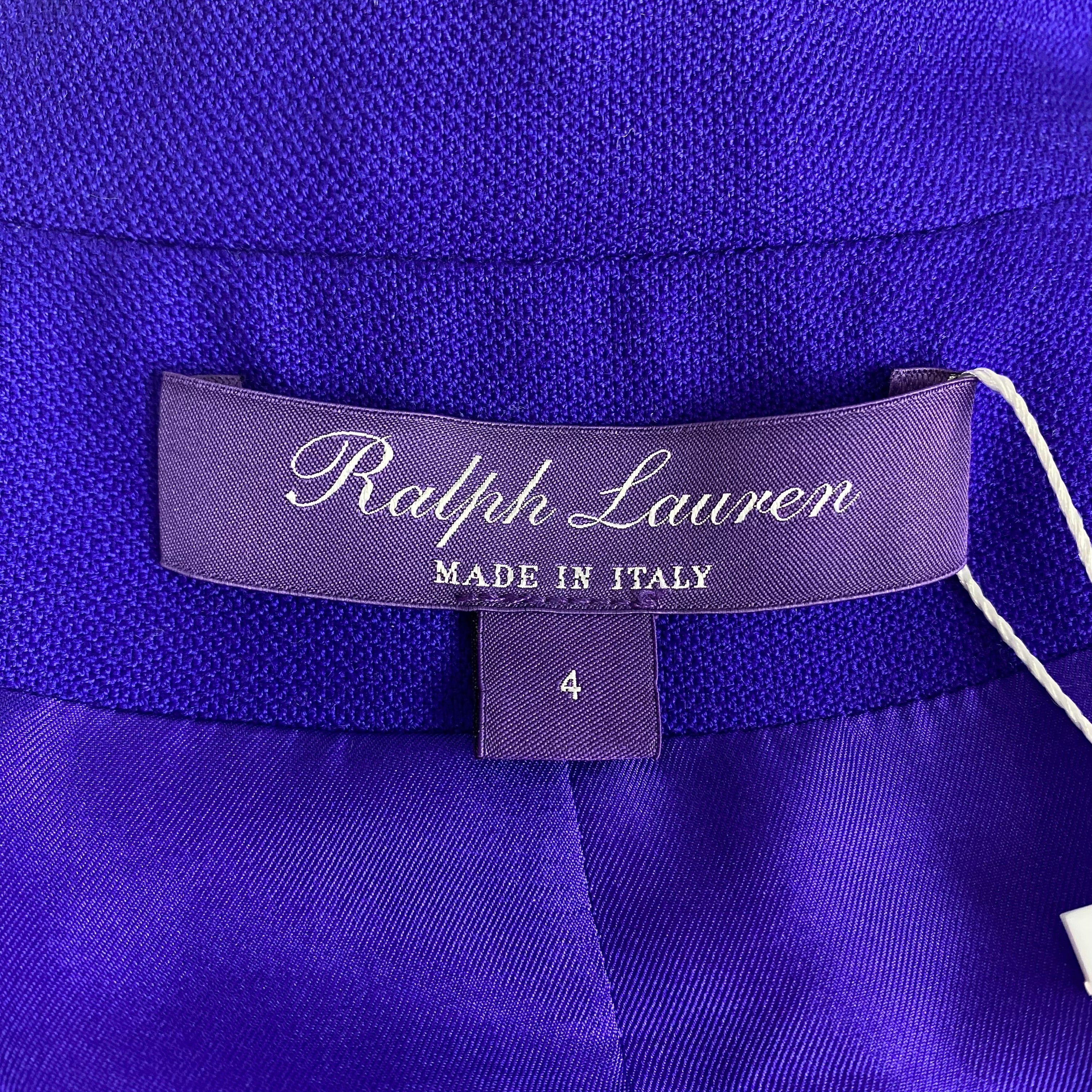 Ralph Lauren £2740 Violet Cashmere Camden Blazer XS