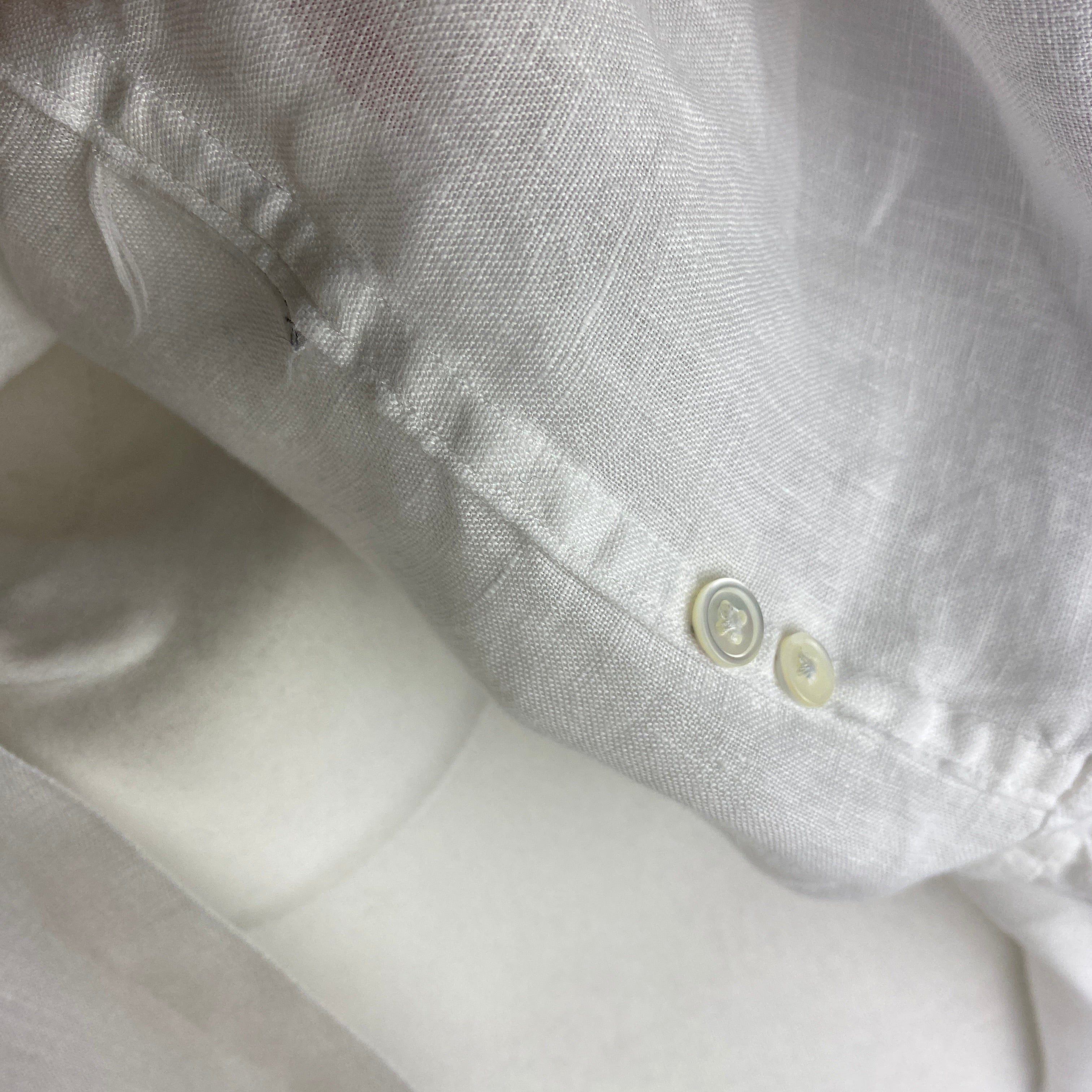 Polo Ralph Lauren New £175 White Linen Relaxed Shirt XL