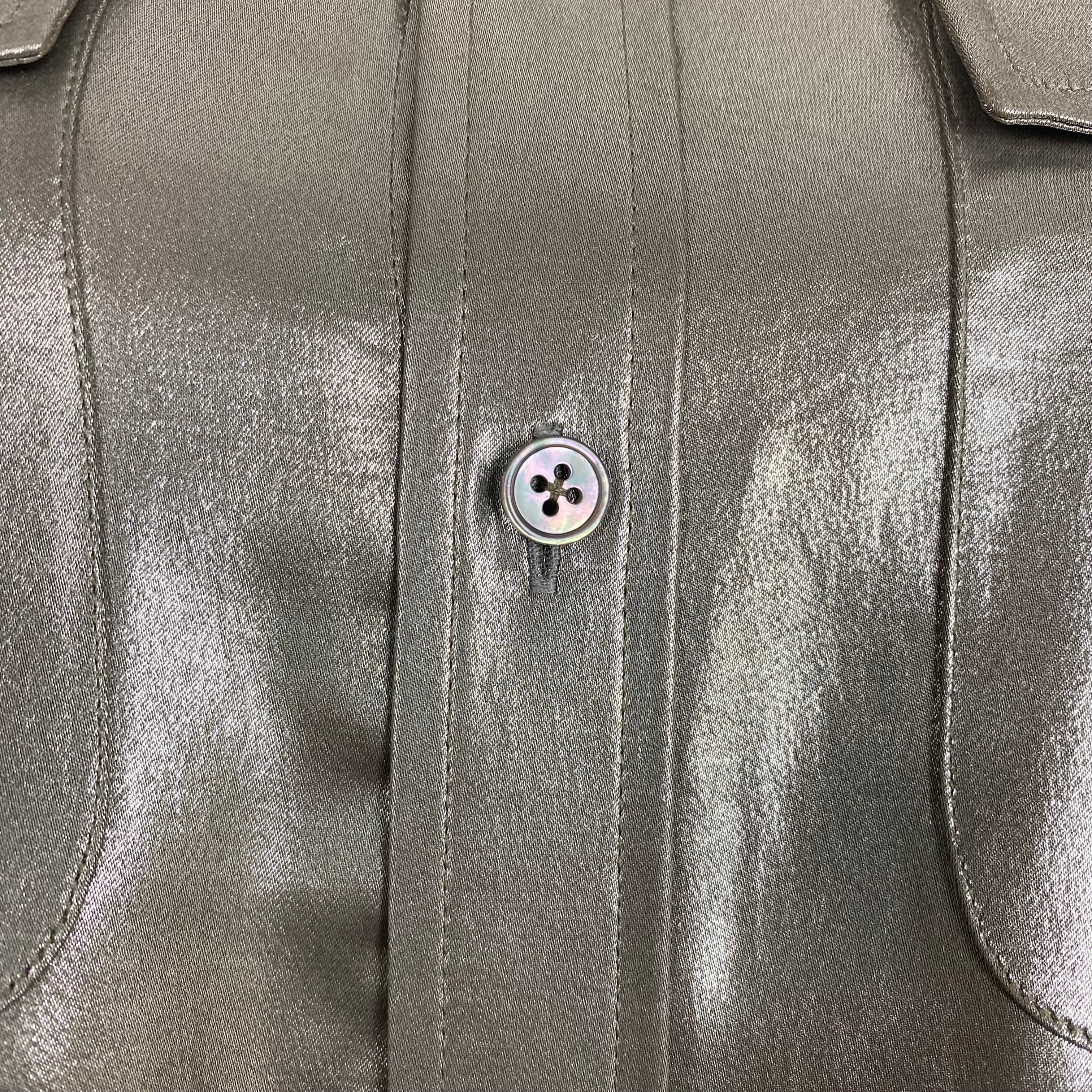 Ralph Lauren Purple Label £2250 Liquid Gold Shirt Dress XXS