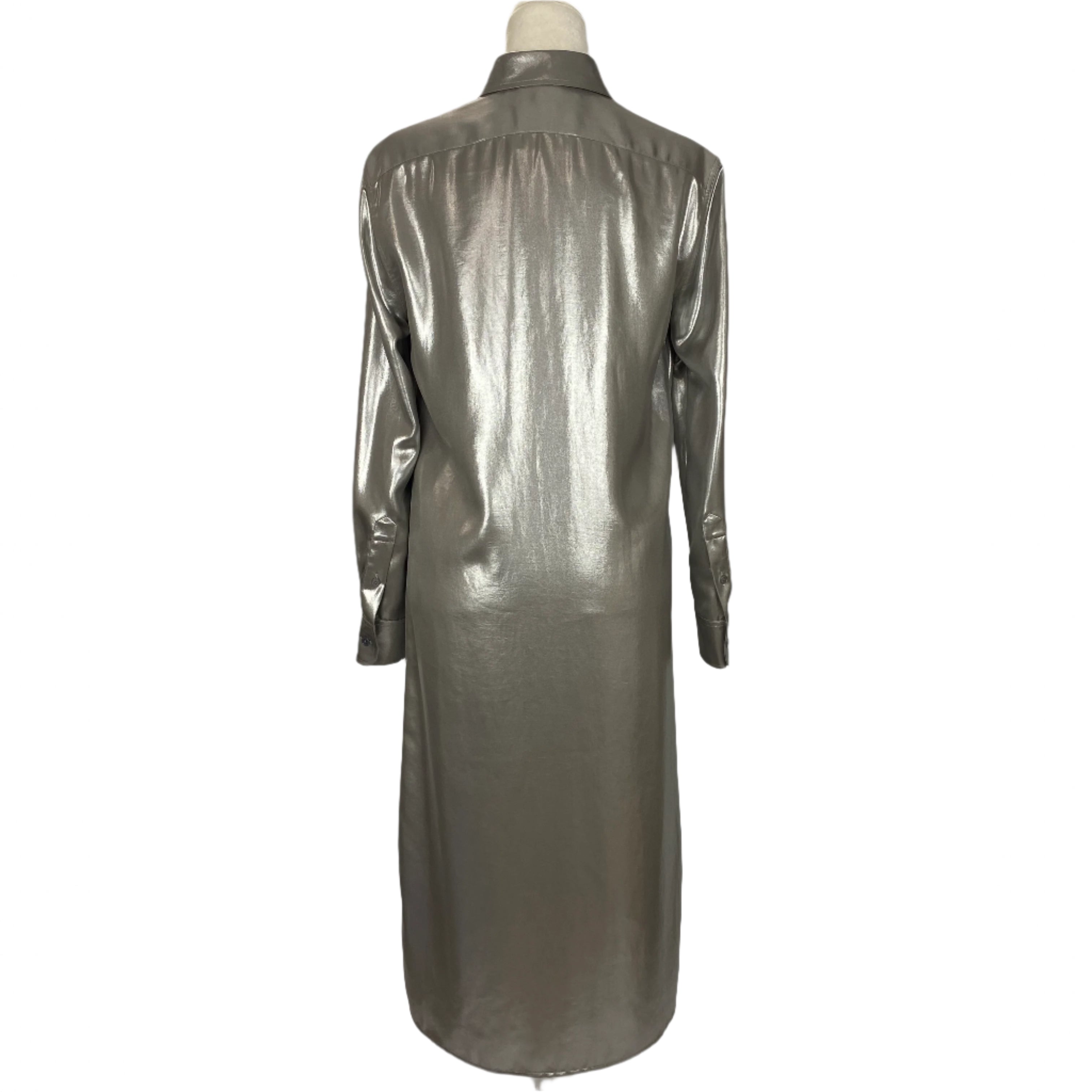 Ralph Lauren Purple Label £2250 Liquid Gold Shirt Dress XXS