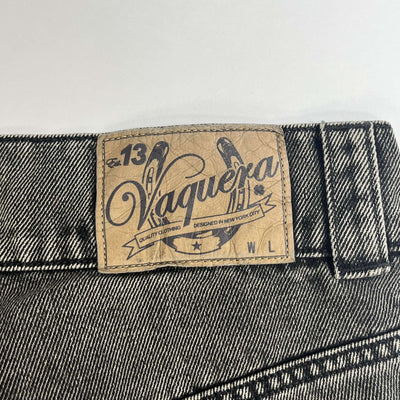 Vaquera Brand New £645 Washed Black Twisted Seam Jeans 30