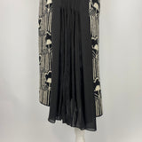 Prada £2000 Black & White Knit Jacquard Midi Dress XS