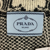 Prada £2000 Black & White Knit Jacquard Midi Dress XS