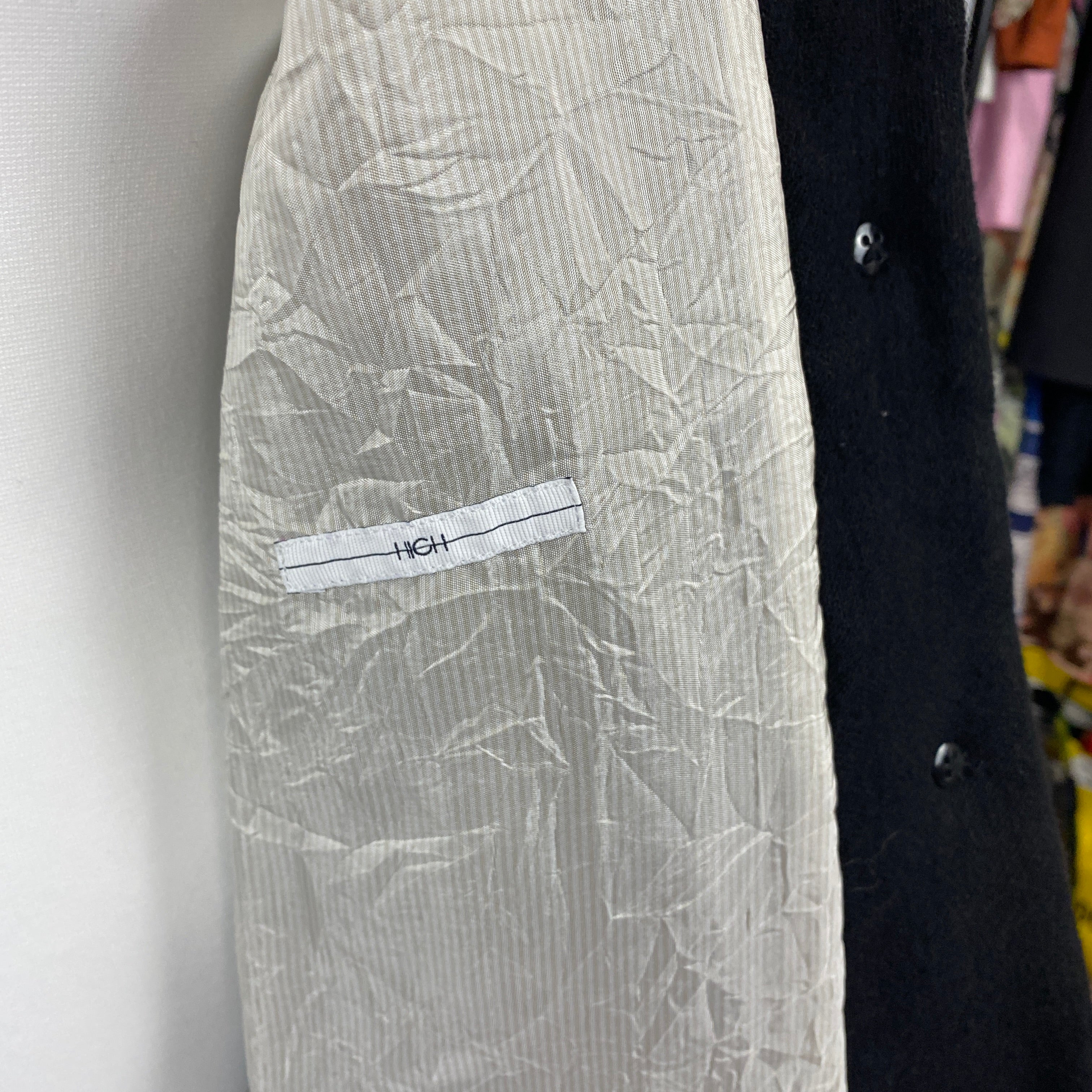 High Black Wool & Hemp Swing Jacket M