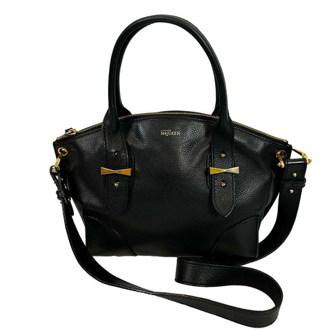 Alexander McQueen£995 Small Black Pebbled Leather Legend Bag