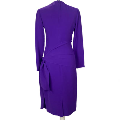 Ralph Lauren Purple Label £2830 Violet Silk Crepe Maxi Dress S