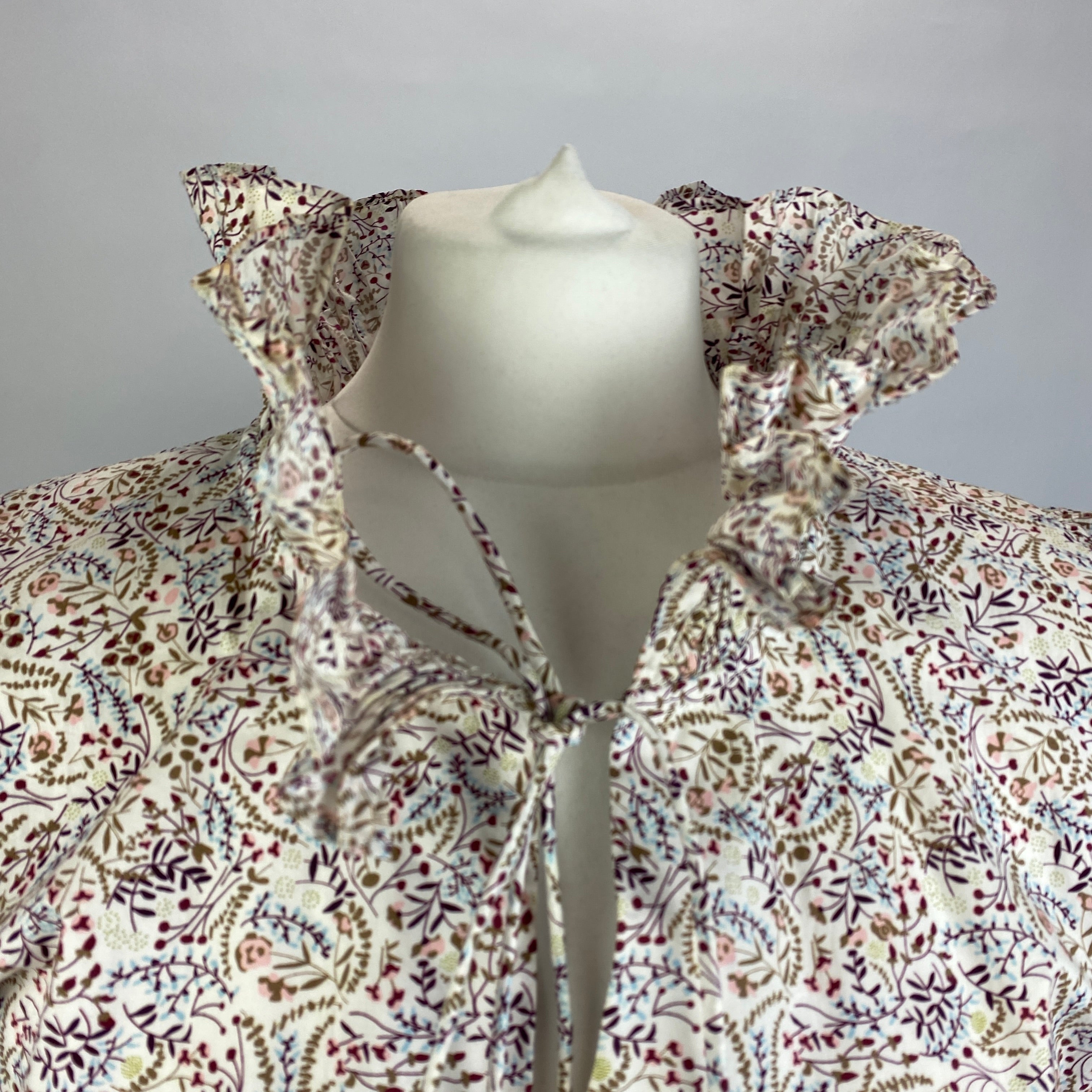 Seraphina Ivory Ditzy Floral Cotton Maxi Dress S