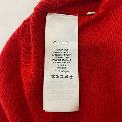 Gucci Red & Navy Wool & Cashmere Longline Knit Tunic S