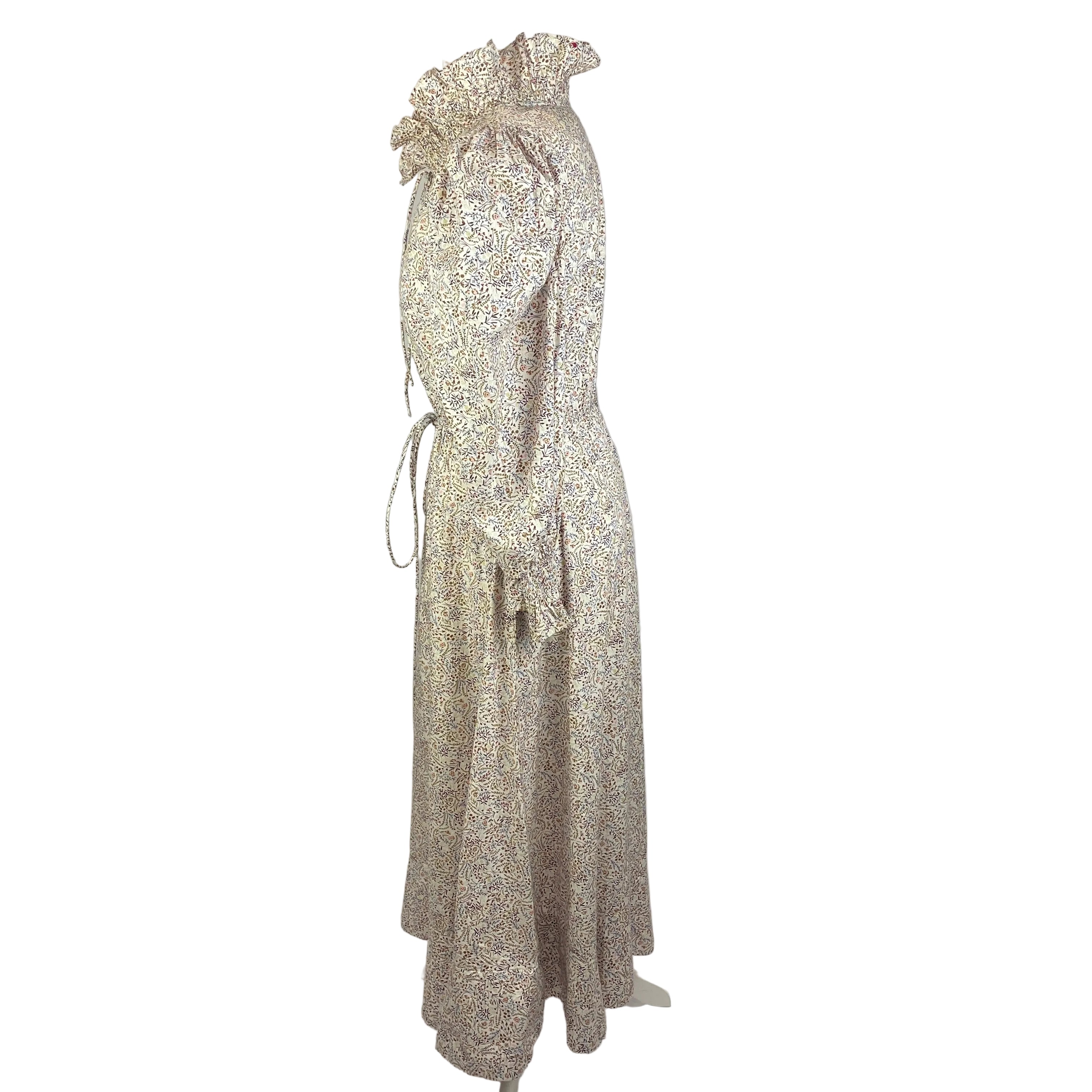 Seraphina Ivory Ditzy Floral Cotton Maxi Dress S
