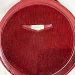 Carven Burgundy Calfhair CantineCrossbody Bag