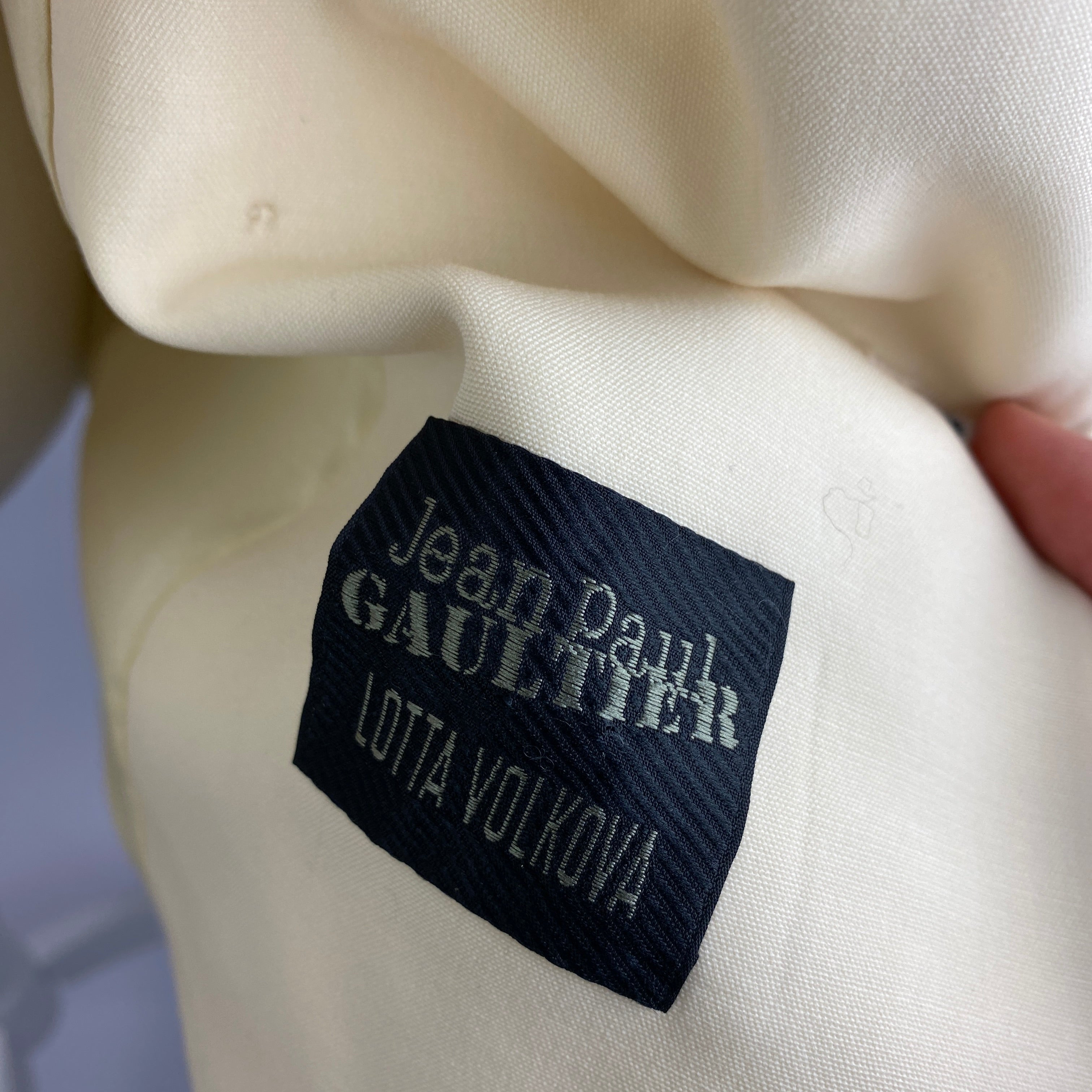 Jean Paul Gaultier x Lotta Volkova £1100  Double-Breasted Cutout Wool Blazer M