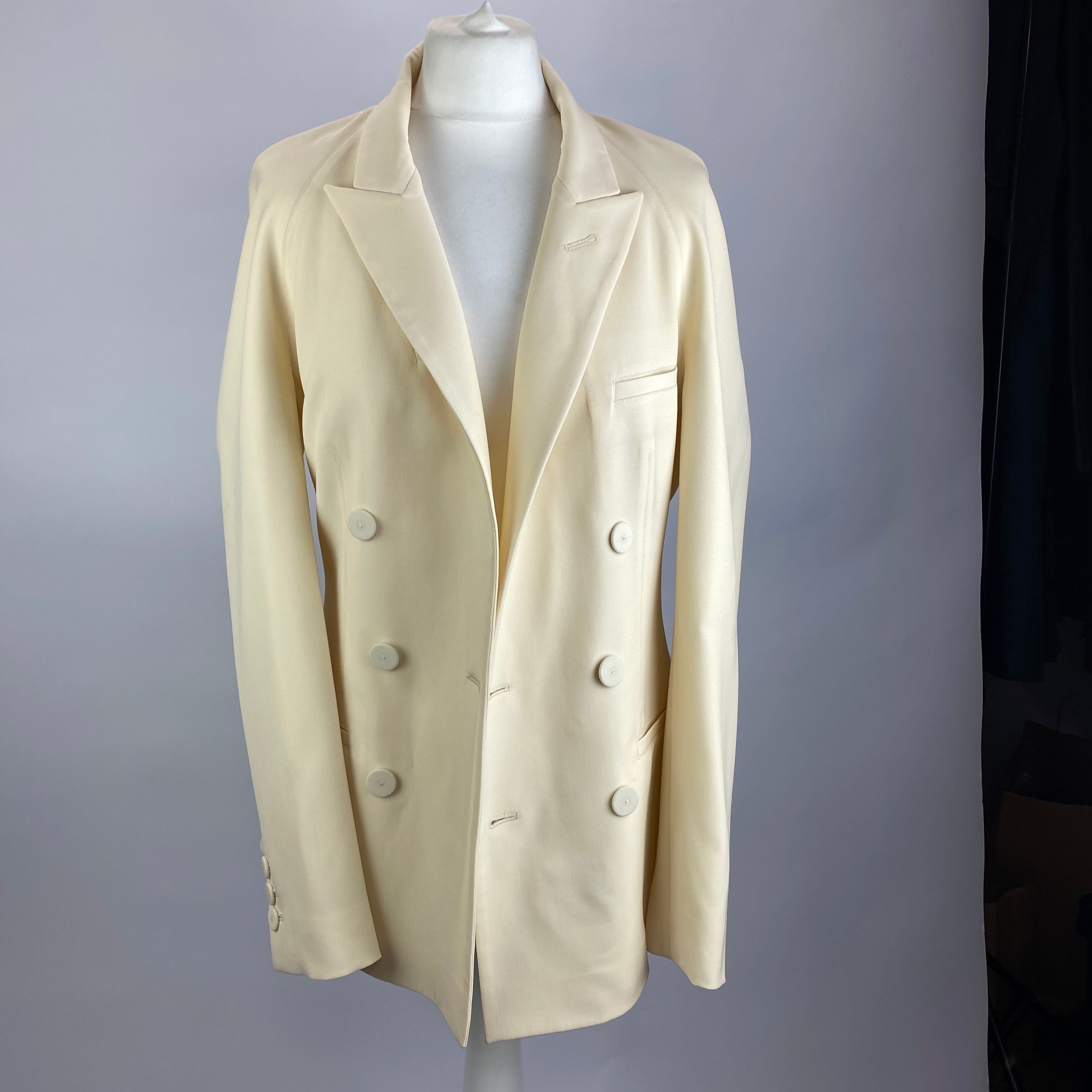 Jean Paul Gaultier x Lotta Volkova £1100  Double-Breasted Cutout Wool Blazer M