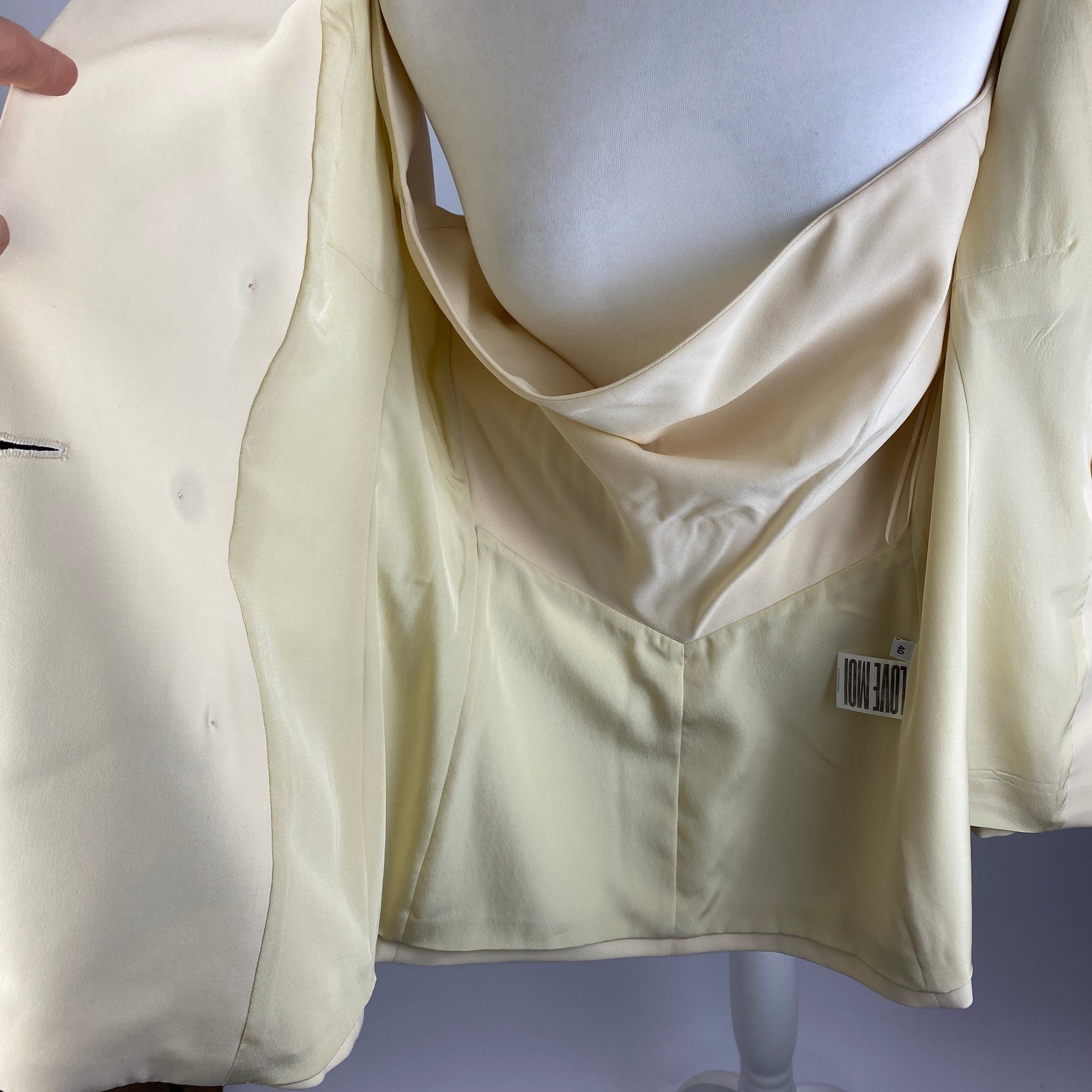 Jean Paul Gaultier x Lotta Volkova £1100  Double-Breasted Cutout Wool Blazer M