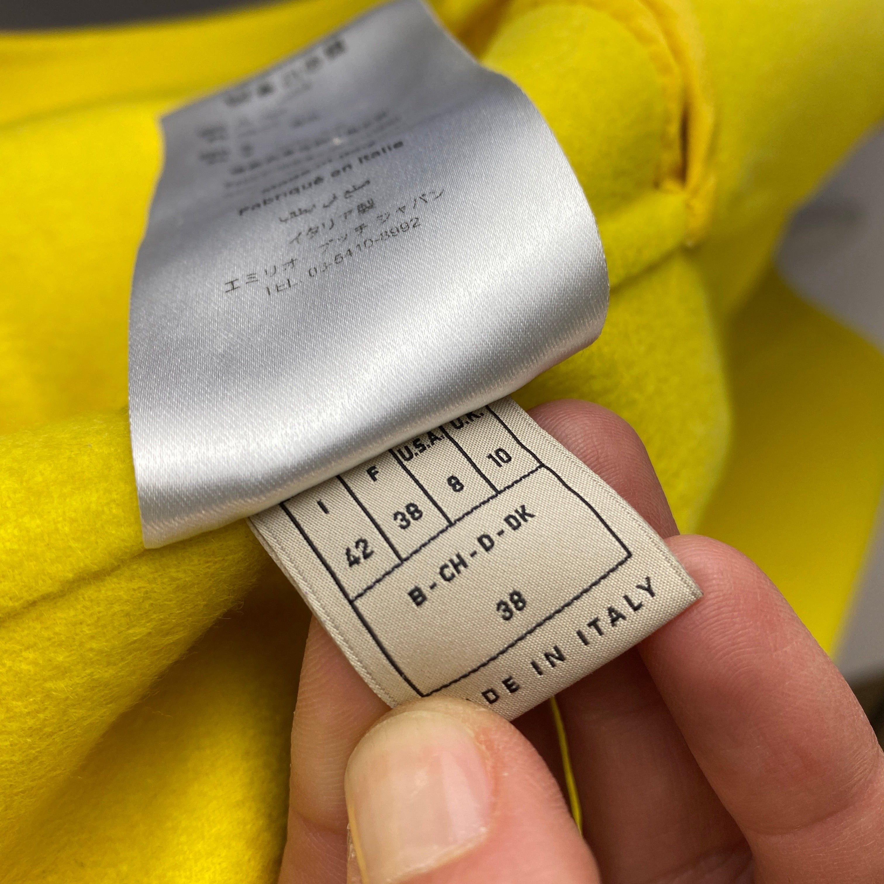 Emilio Pucci Peach & Yellow Wool &  Cashmere Coat S