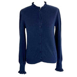 Wyse Navy Sparkle Cotton Knit Cardigan S