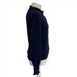 Wyse Navy Sparkle Cotton Knit Cardigan S