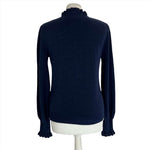 Wyse Navy Sparkle Cotton Knit Cardigan S