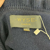Wyse Navy Sparkle Cotton Knit Cardigan S