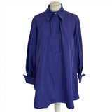 Marina Rinaldi New Violet Taffeta Longline Tunic Shirt L