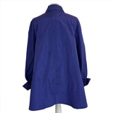 Marina Rinaldi New Violet Taffeta Longline Tunic Shirt L