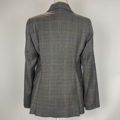 Fabiana Filippi New £885 Grey POW Check Superfine Wool Blazer S