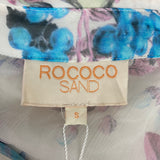 Rococo Sand £293 Ivory Floral Chiffon Belted Shirt S