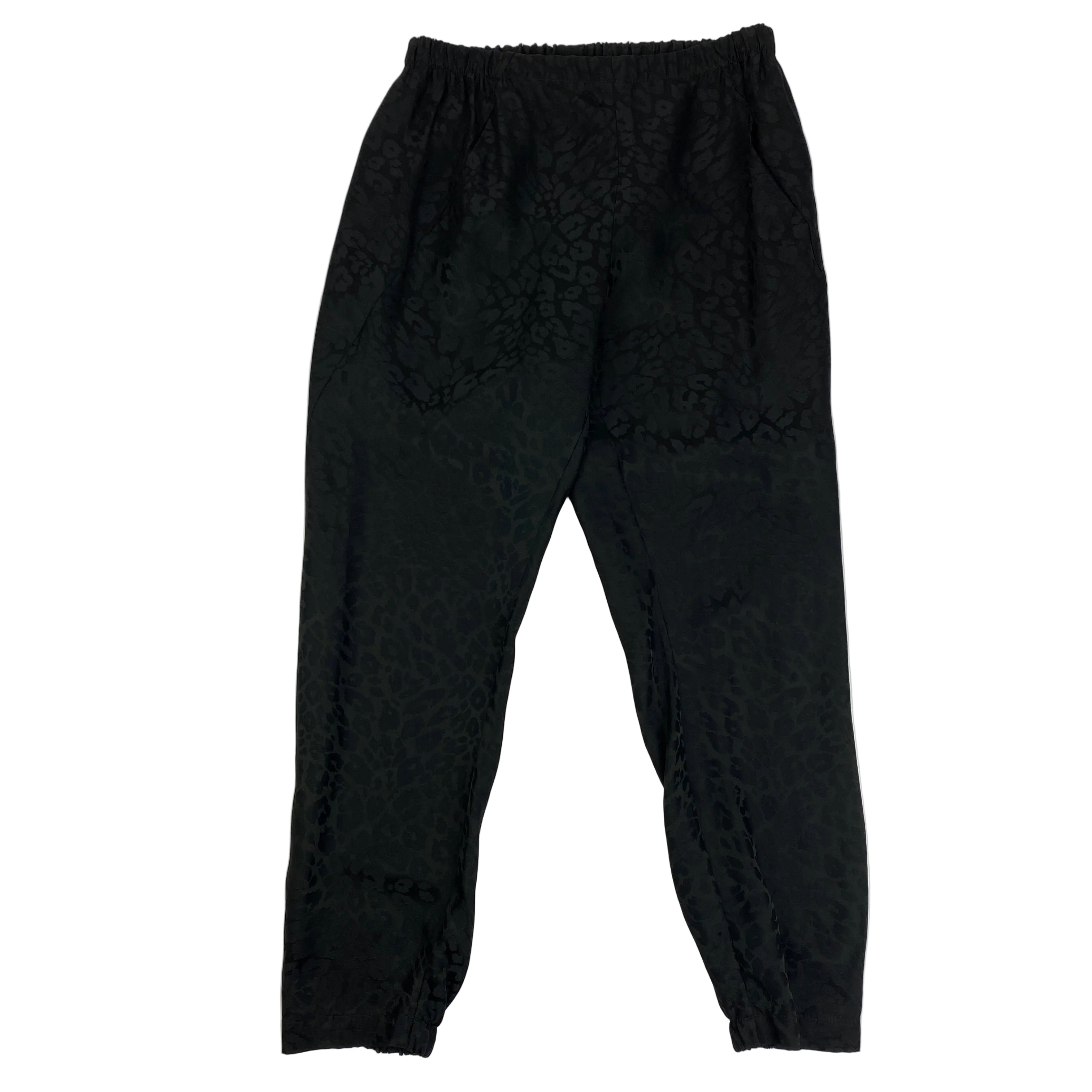 Zero + Maria Cornejo £500 Black Leopard Satin Crop Abi Pants XS