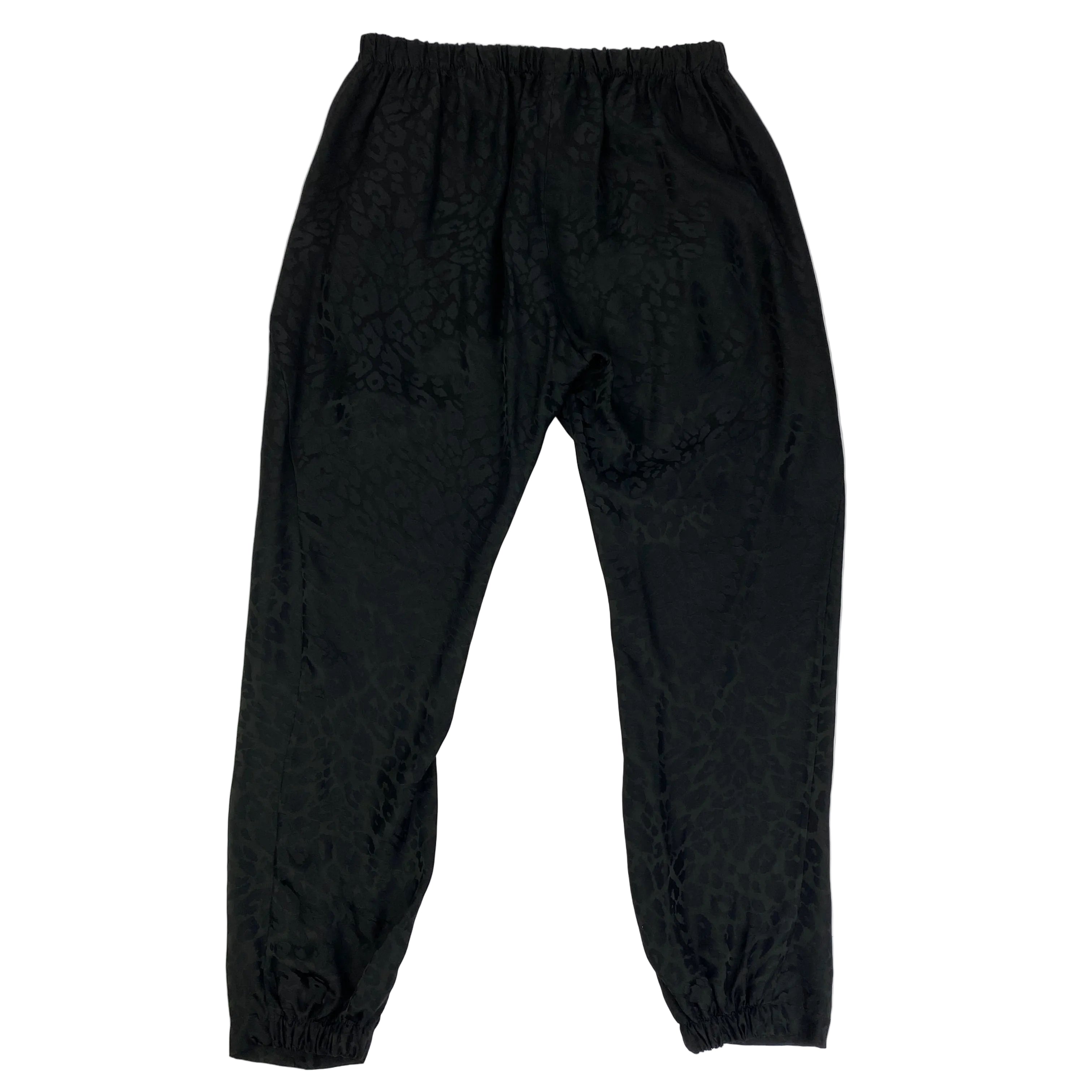 Zero + Maria Cornejo £500 Black Leopard Satin Crop Abi Pants XS