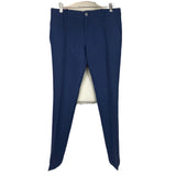 Gucci French Navy Wool & Silk Straight Leg Pants S