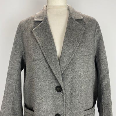 Vanessa Bruno £340 Pale Grey Wool Mix Marc Coat XS