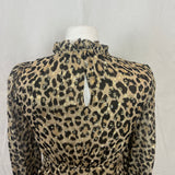 Kate Spade Silk Leopard Print Maxi Dress XXS