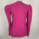 Madeleine Thompson Raspberry Cashmere Puff Sleeve Sweater M