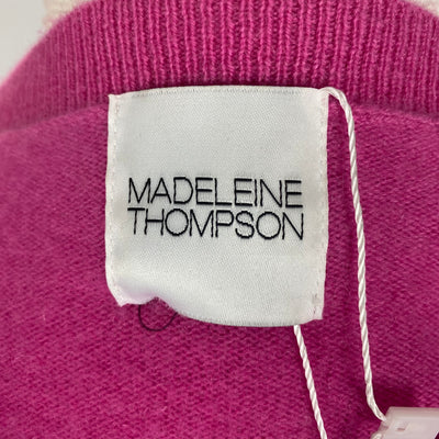 Madeleine Thompson Raspberry Cashmere Puff Sleeve Sweater M