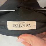 Valentino Brand New £1050 Black Wool & Silk Wide Leg Crop Trousers XXS