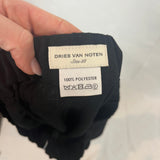 Dries Van Noten Black Textured Crepe Pull-On Pants S