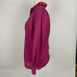 Aime New £365 Fuchsia Pie Crust Cotton Shirt XS